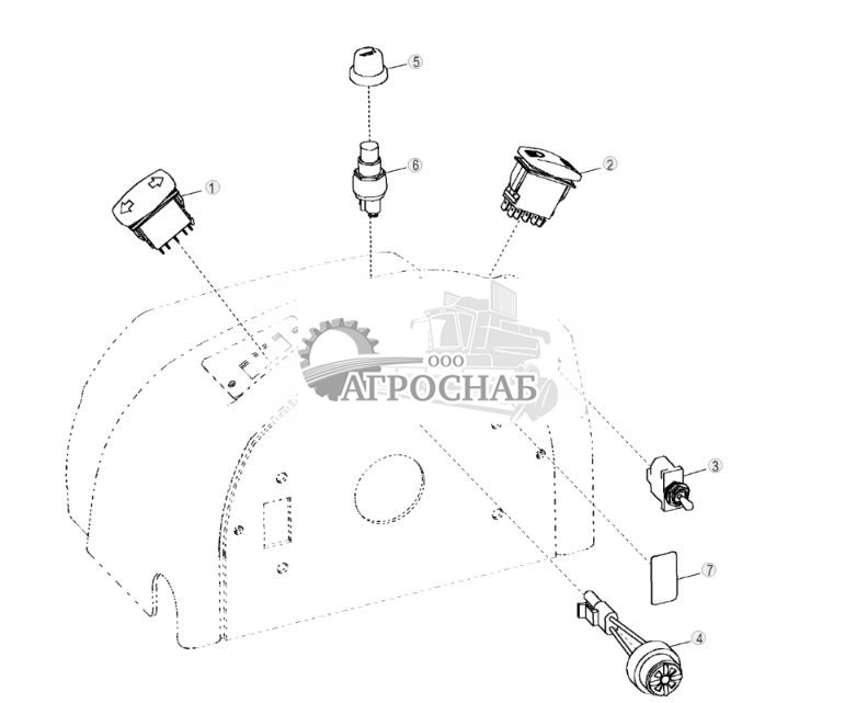 Переключатели передней панели (стандартные органы управления) - ST3500 161.jpg